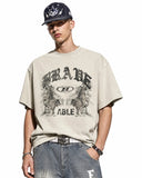 vintage faded streetwear tee detail