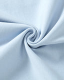 light blue cotton fabric close up for oversized graphic t shirt