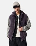 Washed Colorblock Boxy Zip Up Hoodie | Inflation Streetwear