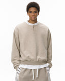 Boxy Fit Henley Collar Sweatshirt | Inflation Streetwear INFLATION