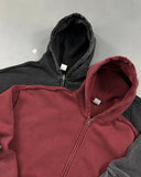 Distressed Acid Wash Double Zip Up Hoodies | Inflation Streetwear INFLATION