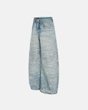 Rhinestone Lightning Baggy Barrel Jeans | Inflation Streetwear INFLATION
