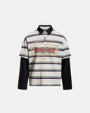 Retro Graphic Layered Polo T-Shirt | Inflation Streetwear