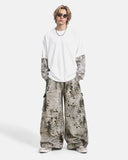 Splatter Print Wide Leg Cargo Pants | Inflation Streetwear