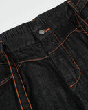 Belted Contrast Stitch Barrel Jeans | Inflation Streetwear