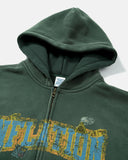 Washed Vintage Graphic Zip Up Hoodie | Inflation Streetwear