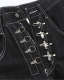 Raw Metal Clasp Baggy Jeans | Inflation Streetwear INFLATION