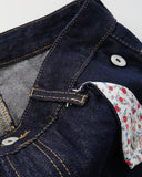 Floral Patch Raw Wide Jeans | Inflation Streetwear INFLATION