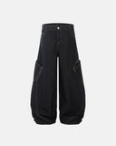 Leopard Patchwork Barrel Jeans | Inflation Streetwear INFLATION