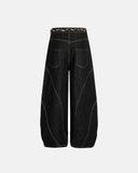 Acid Wash Stitching Baggy Jeans | Inflation Streetwear INFLATION