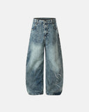 Rhinestone Acid Wash Baggy Jeans | Inflation Streetwear INFLATION