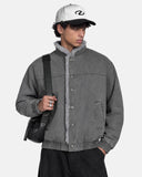 Washed Faux Fur Lined Boxy Jacket | Inflation Streetwear
