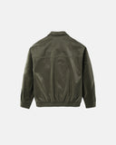 Minimalist PU Leather Zip Up Jacket | Inflation Streetwear