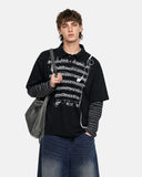Music Graphic Layered Polo Shirt | Inflation Streetwear