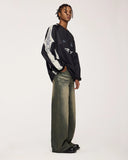 INFLATION Streetwear Washed Loose-fit Denim Pants INFLATION