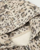 Leopard Print Graphic Boxy Zip Up Hoodie | Inflation Streetwear
