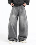 Star Graphic Rhinestone Barrel Baggy Jeans | Inflation Streetewear