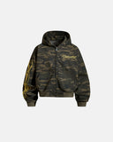 Cropped Script Zip Hoodie Oversized | Inflation Streetwear