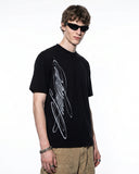 Abstract Scribble Print Boxy Tee | Inflation Streetwear INFLATION