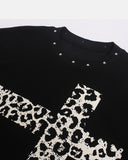 Leopard Cross Graphic Waffle T-Shirt | Inflation Streetwear