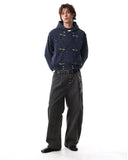 Washed Clasp Fireman Hooded Denim Jacket | Inflation Streetwear INFLATION