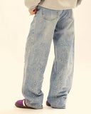 Studded Rhinestone Baggy Jeans | Inflation Streetwear INFLATION