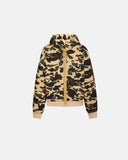 Camo Rhinestone Mega Zip Cropped Hoodie | Inflation Streetwear