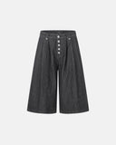 Striped Button Fly Baggy Jorts | Inflation Streetwear INFLATION