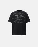 mock neck distressed graphic t-shirt