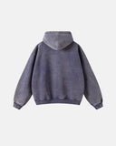 INFLATION Washed Distressed Fleece Zip Up Hoodies INFLATION