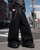 Asymmetric Buckle Denim Overalls Jeans | Inflation Streetwear INFLATION
