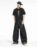 Leopard Pactchwork Embroidery Baggy Jeans | Inflation Streetwear INFLATION