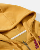 Leopard Applique Boxy Zip Up Hoodie | Inflation Streetwear