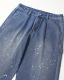 Splash Ink Print Straight Leg Denim Jeans | Inflation Streetwear INFLATION