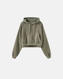 Washed Cropped Hoodie Tracksuit | Inflation Streetwear