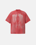 Gothic Letter Print Cotton T-Shirt | Inflation Streetwear