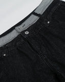 Double Waist Raw Denim Straight Leg Jeans | Inflation Streetwear INFLATION
