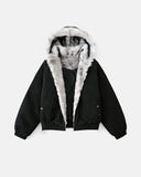 Faux Fur Lined Padded Bomber Jacket | Inflation Streetwear INFLATION