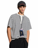 Striped Henley Relaxed T-shirt | Inflation Streetwear INFLATION