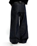 Contrast Stitching Raw Baggy Jeans | Inflation Streetwear INFLATION