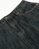 streetwear baggy jeans with bamboo weave pattern