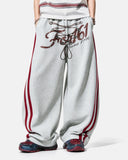 Printed Lace-Up Graphic Barrel Sweatpants | Inflation Streetwear