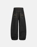 Rivets Embroidered Baggy Jeans | INFLATION Streetwear INFLATION