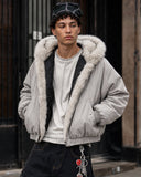 Faux Fur Lined Bomber Hooded Jacket | Inflation Streetwear INFLATION