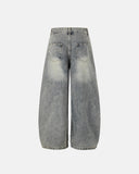 vintage washed barrel jeans with utility pockets