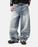Cow Print Patch Baggy Jeans | Inflation Streetwear