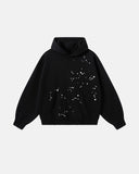 Studded Boxy Pullover Hoodie | Inflation Streetwear