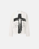 Distressed Cross Studded Waffle T-Shirt | Inflation Streetwear
