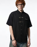 Waffle Shirt with Metal Clasp Detail | Inflation Streetwear INFLATION