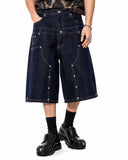 Double Waist Rivet Baggy Jorts | Inflation Streetwear INFLATION